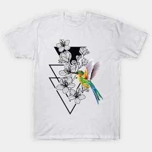 Roses And Hummingbird T-Shirt